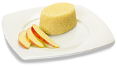 Foto: Passiertes Dessert von Lys da Capo: Apfelstrudel, auf einem Teller angerichtet