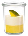Foto: Passiertes Dessert von Lys da Capo: Mango-Kokos Refill, in einem Weckglas angerichtet